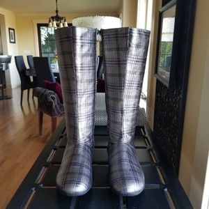 Metallic Plaid Fashion Boot